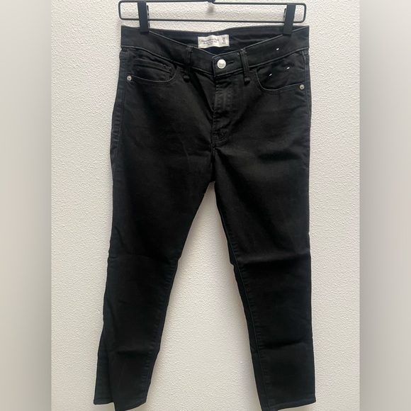 Abercrombie & Fitch Denim - Abercrombie & Fitch Black Jeans The Super Skinny Ankle Mid Rise Denim Size 28 6S